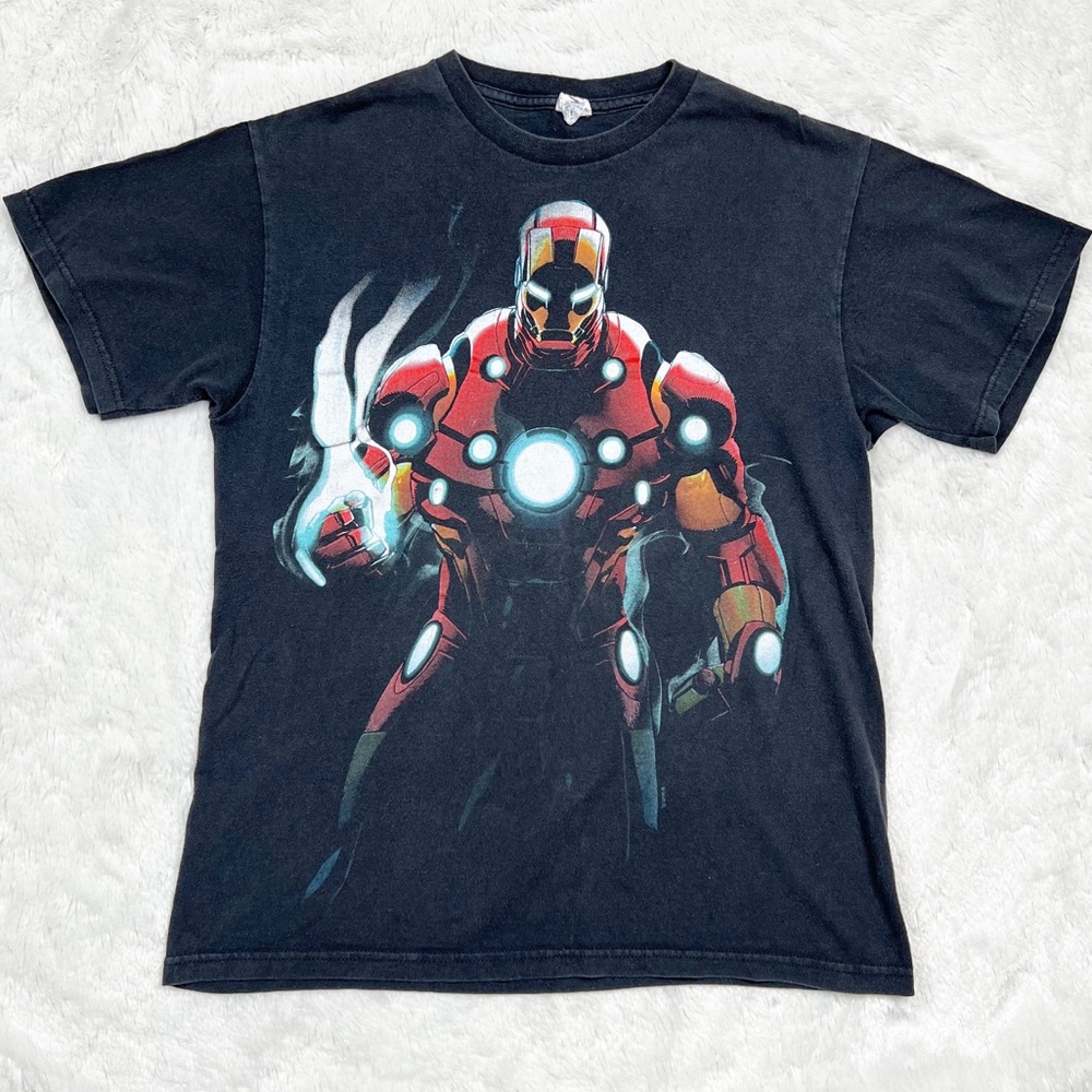 Delta Marvel Iron Man Short Sleeve Crewneck Graphic T-Shirt in Black Men’s Sz M